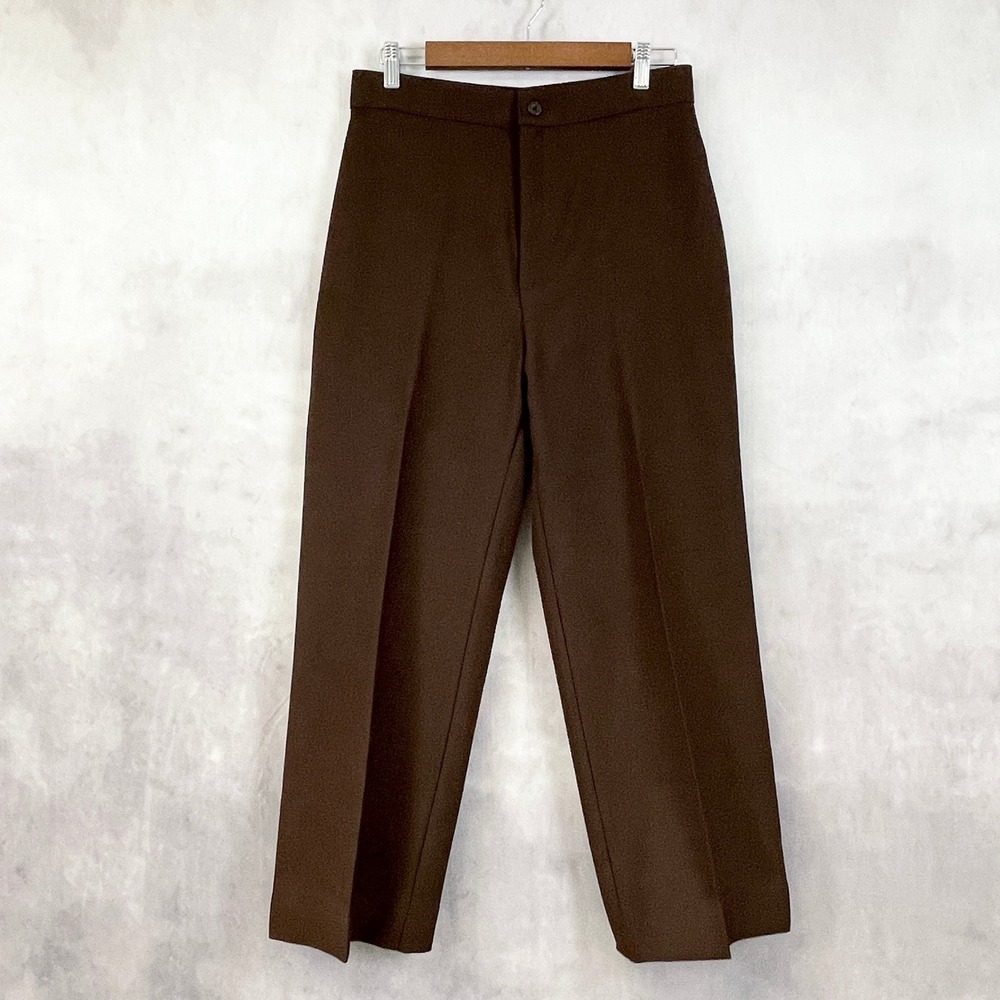 VTG‎ Levis Women Trousers 16 Brown Tailored Minimal Classic Dark Academia 80s